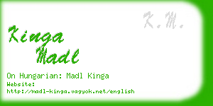 kinga madl business card